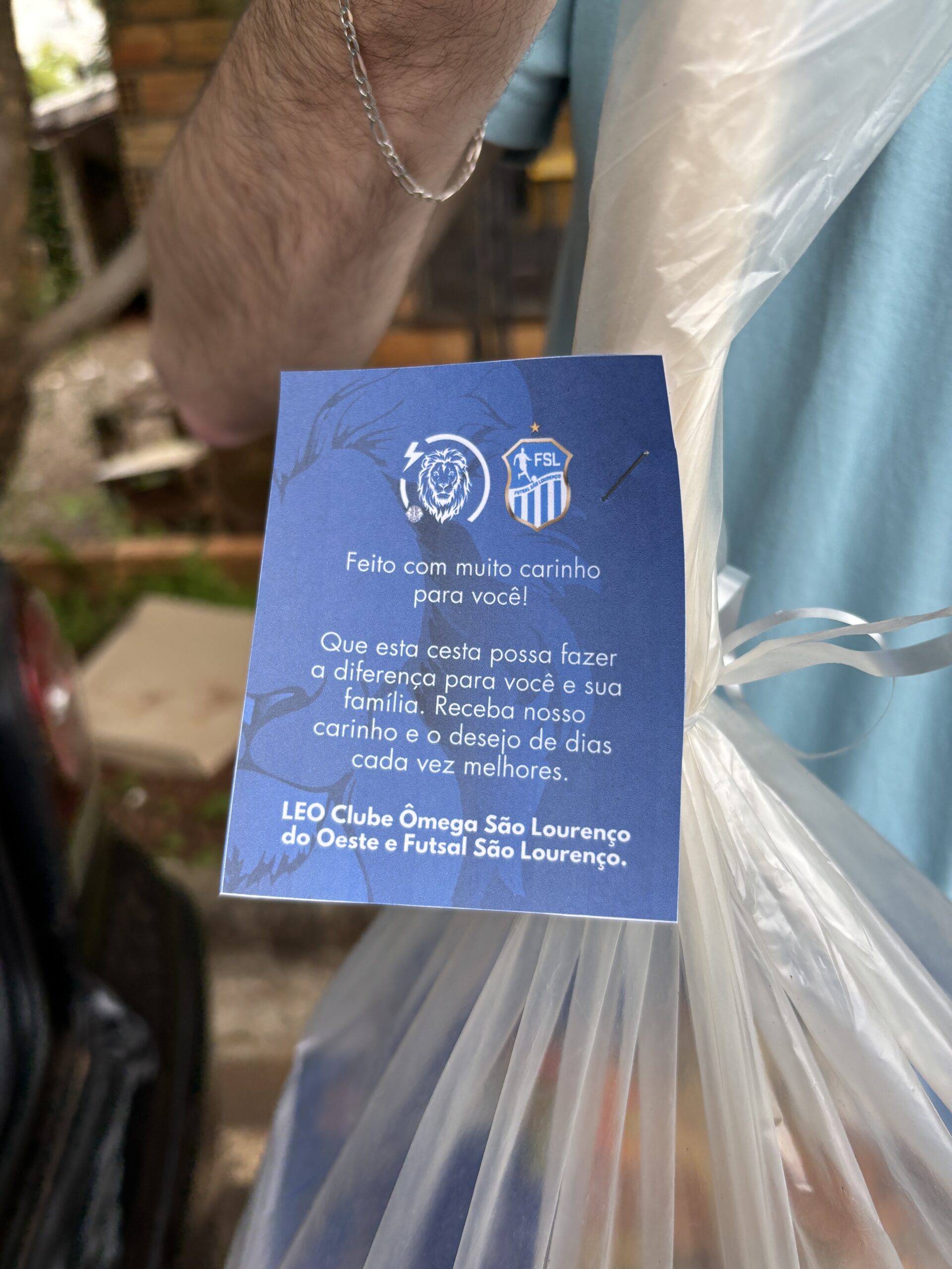 Parceria entre LEO Clube e Futsal São Lourenço arrecada mais de 200 quilos de alimentos e beneficia famílias em São Lourenço do Oeste